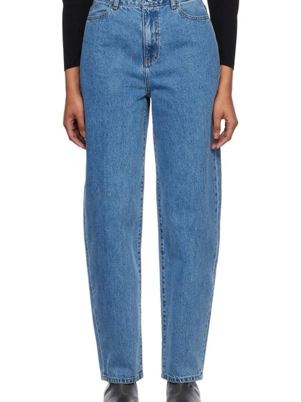 AMOMENTO Mid Blue Tapered Jeans